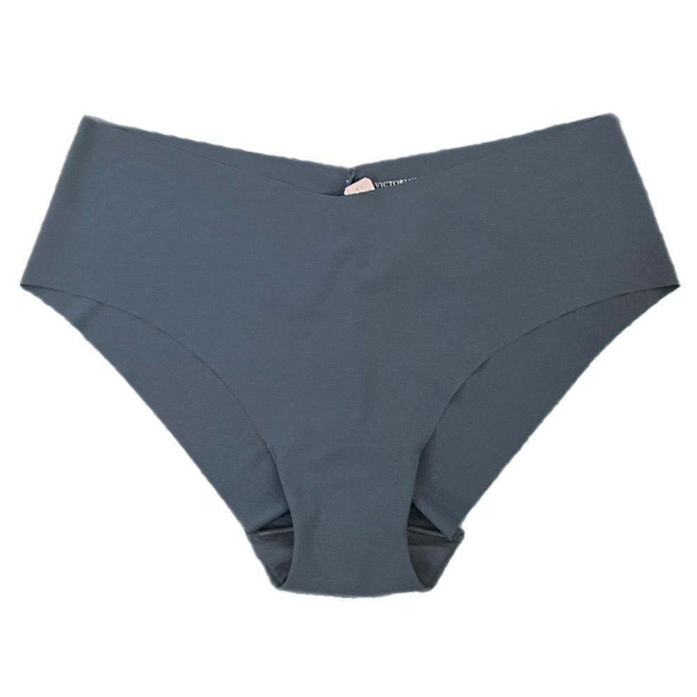 Victorias Secret No Show Seamless Supersoft raw cut Hiphugger Panty gray Large